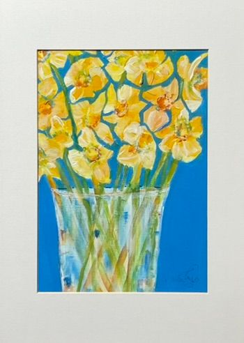 "Daffodils in Vase" Acrylic