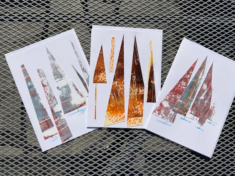 Hand painted card set(3) Hand painted card set(3)