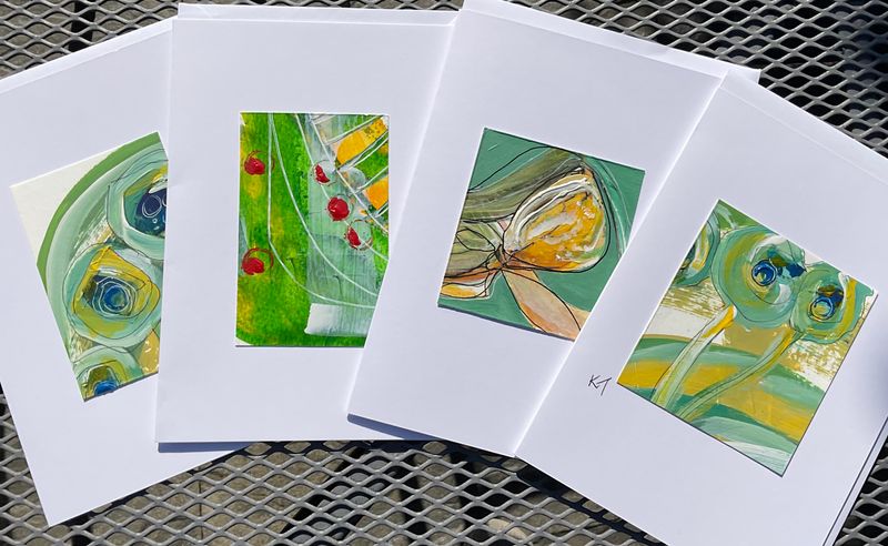 Hand painted Card Set(4) Hand painted Card Set(4)