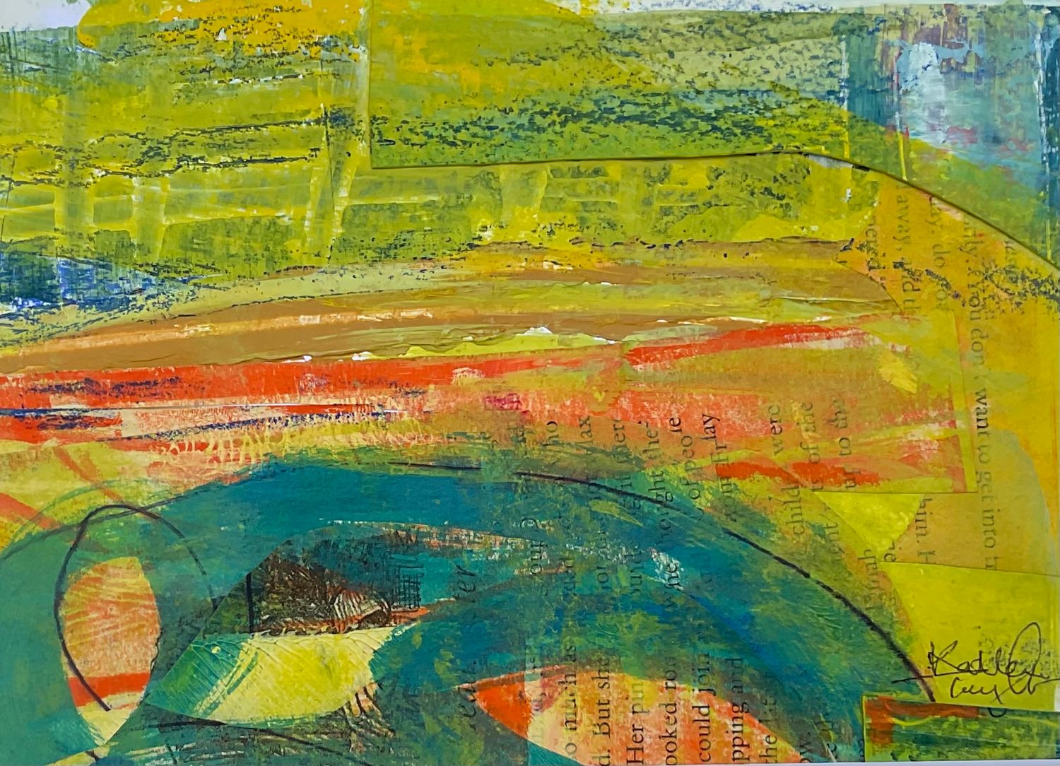 New Original Abstract “Green Landscape”