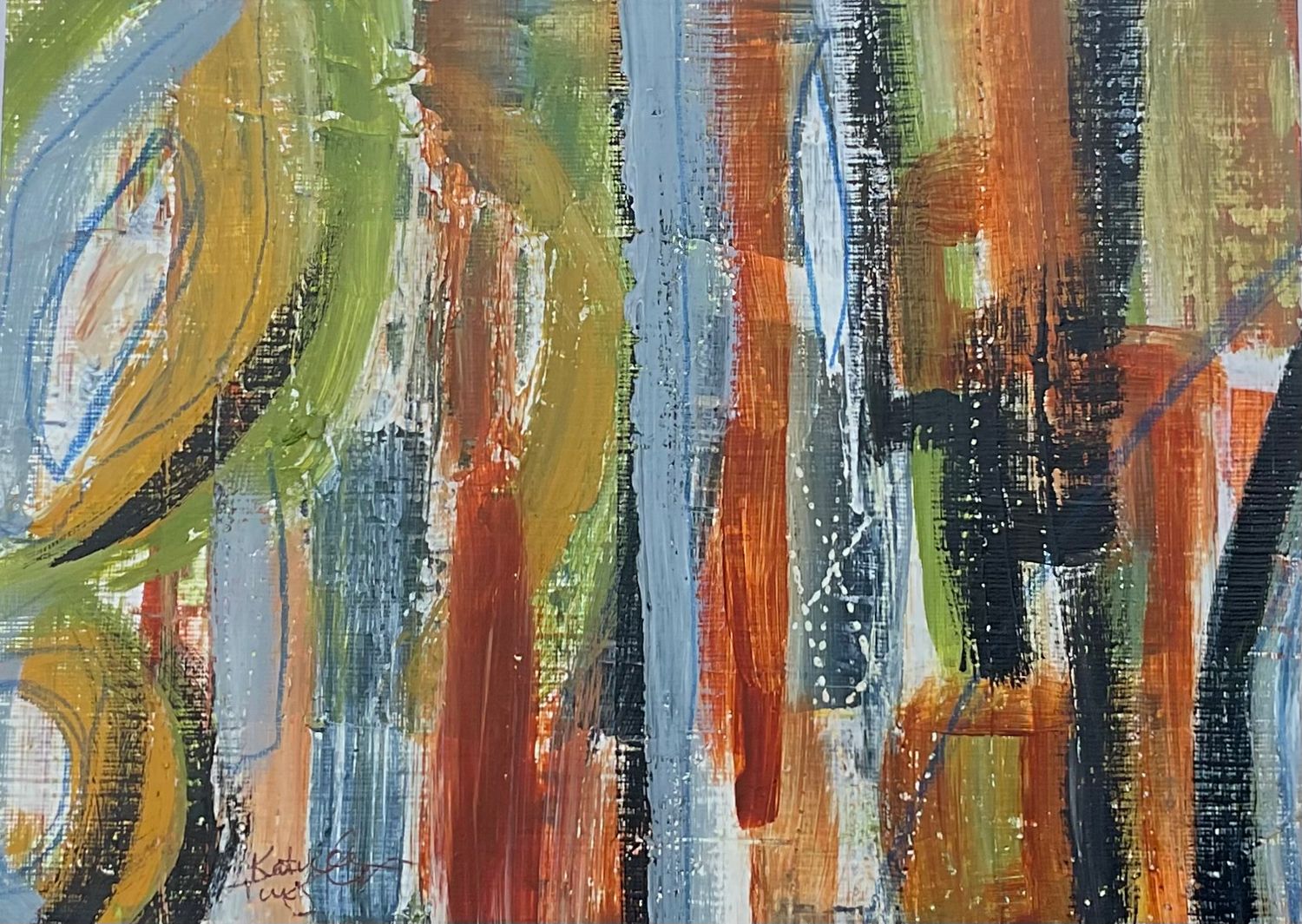 New Original abstract”Knock on Wood “
