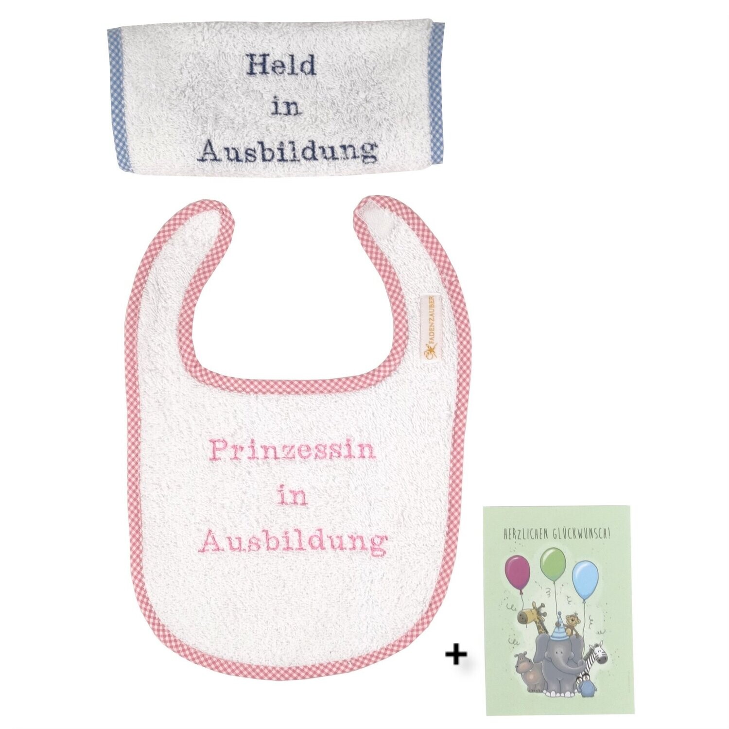 Lätzchen "Ausbildung" inkl. Glückwunschkarte