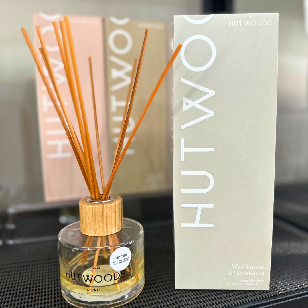 HUTWOODS Reed Diffuser - Wild Jasmine &amp; Sandalwood