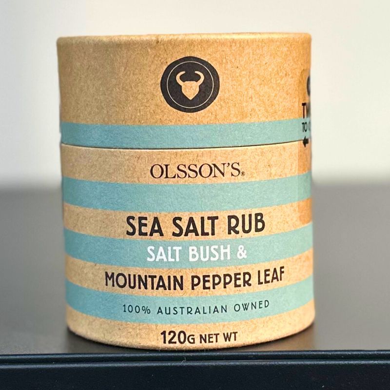 Salt Bush &amp; Mountain Pepper Leaf Salt Rub 120g