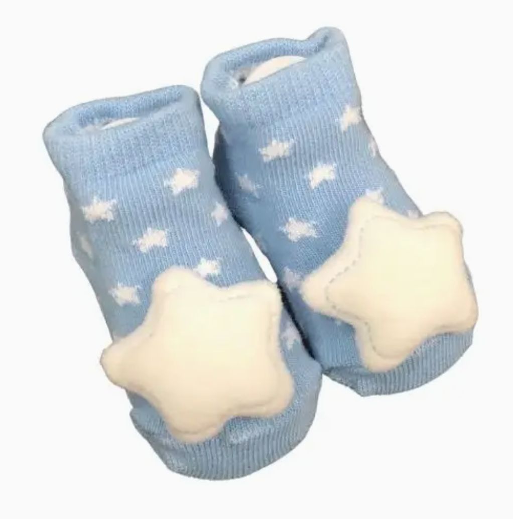 Socks with Rattles - BLUE