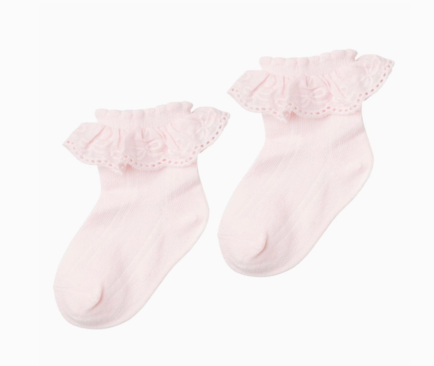 Lace Frill Socks - Pink