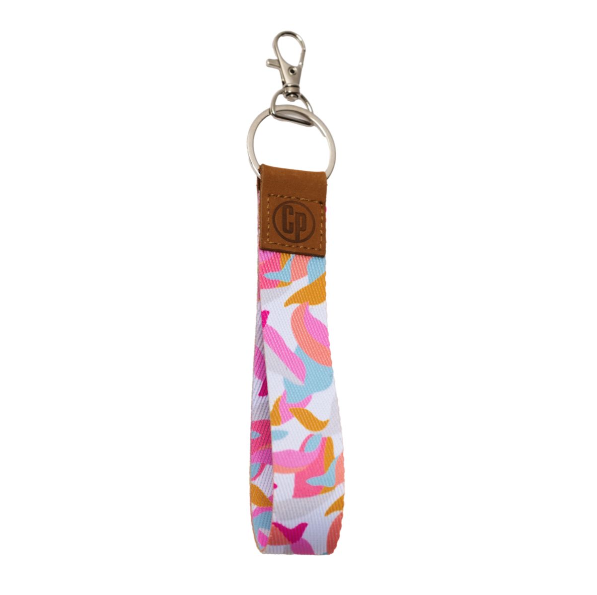 Key Tag - Floral Abstract - Pink