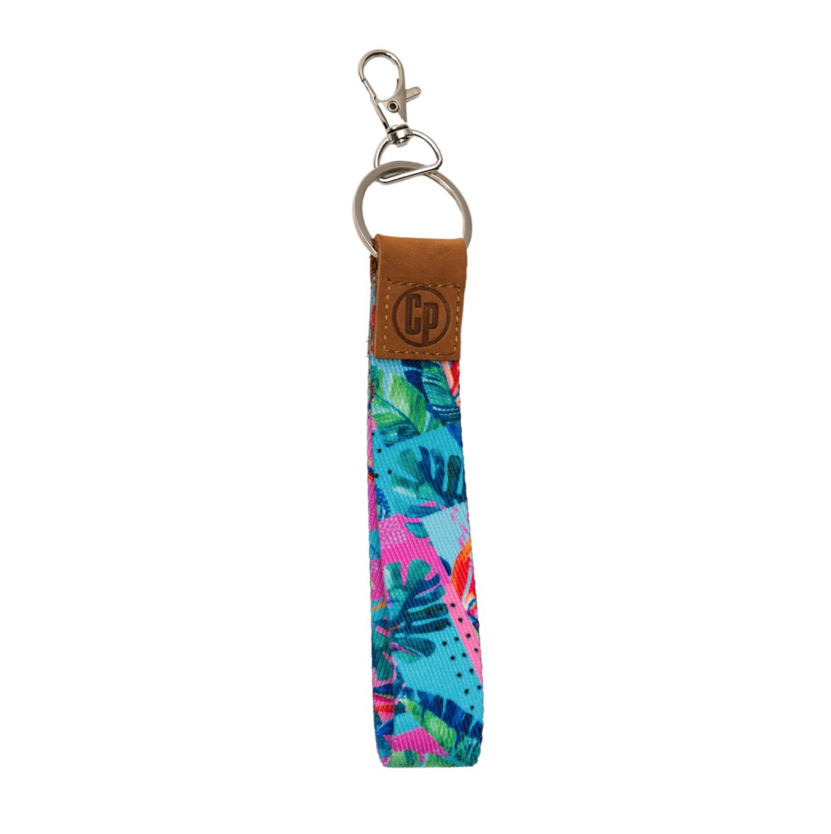 Key Tag - Tropical Flowers Abstract