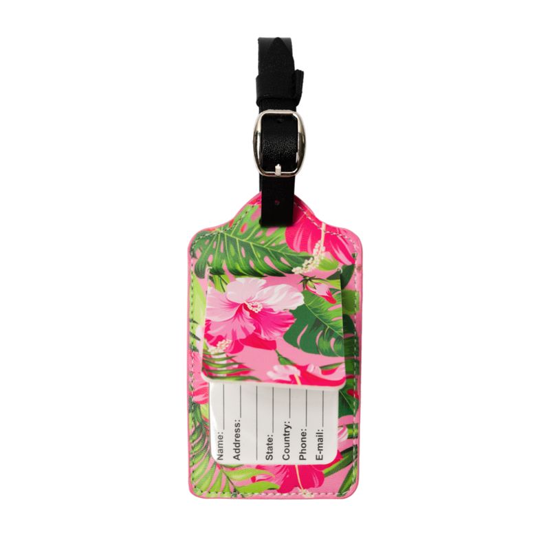 Luggage Tag - Pink Hibiscus