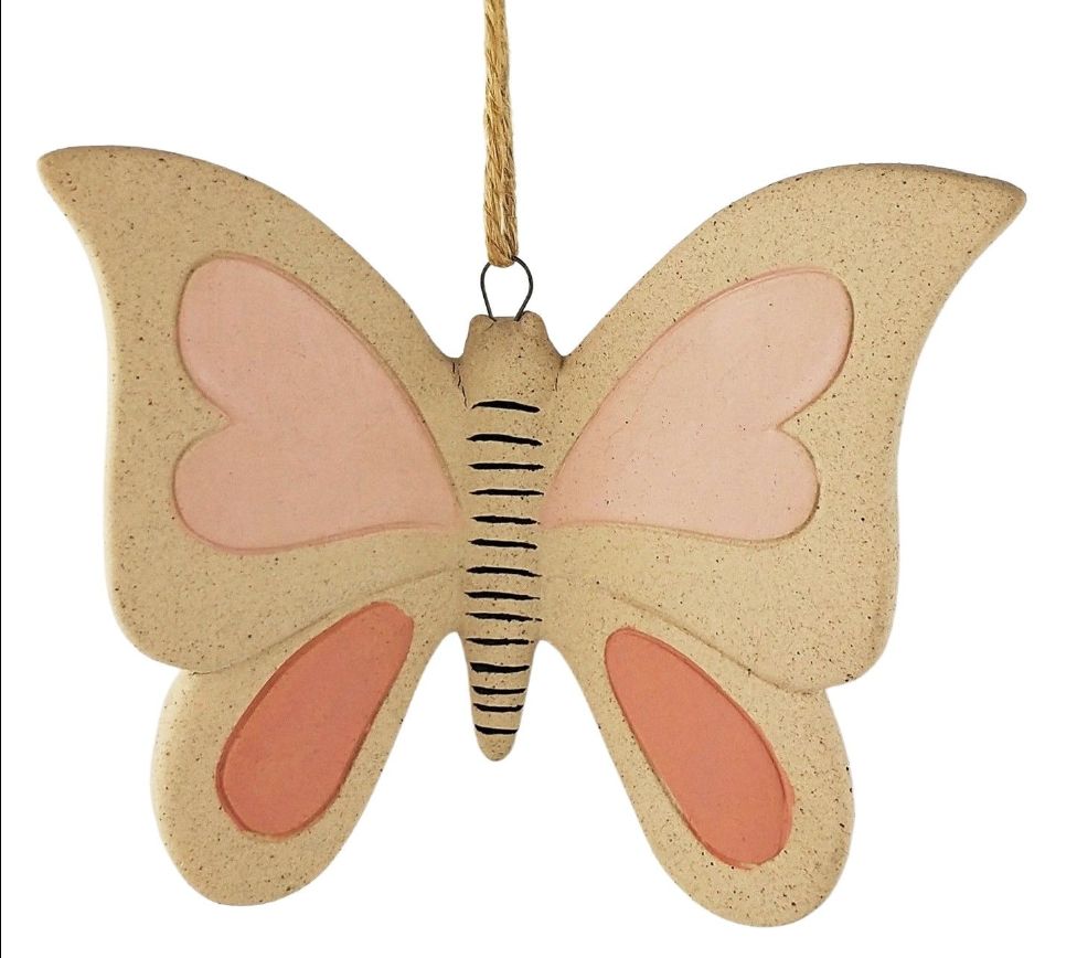 Butterfly Garden Charm Hanging (Pink)