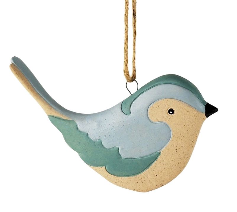 Bird Garden Charm Hanging (Blue)