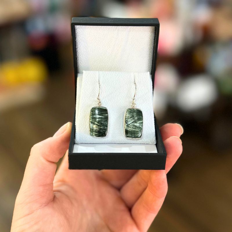 Seraphinite earrings
