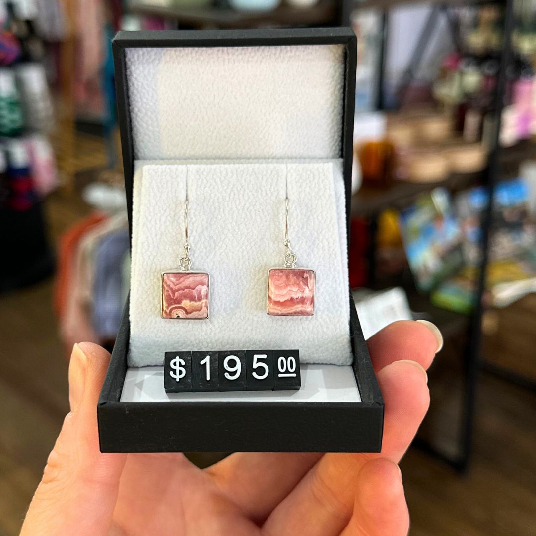 Rhodochrosite Earrings