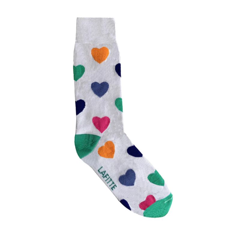Lafitte - White Heart Socks