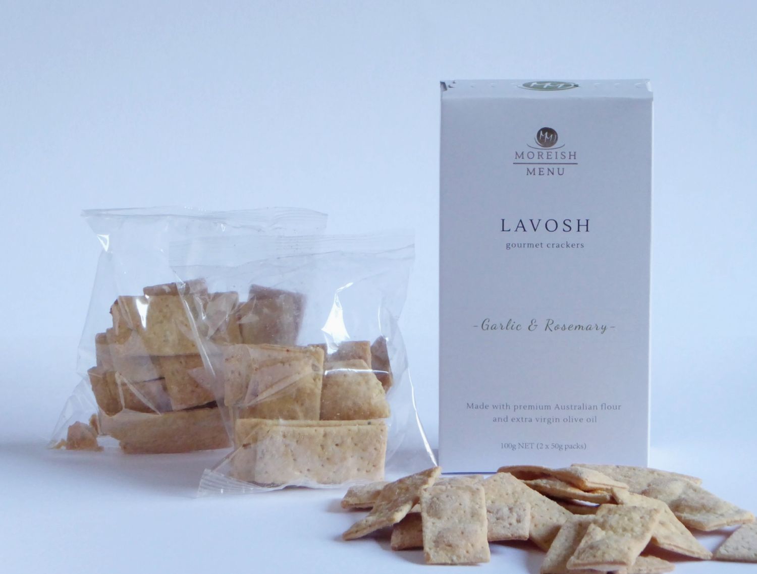 Garlic &amp; Rosemary Lavosh Crackers