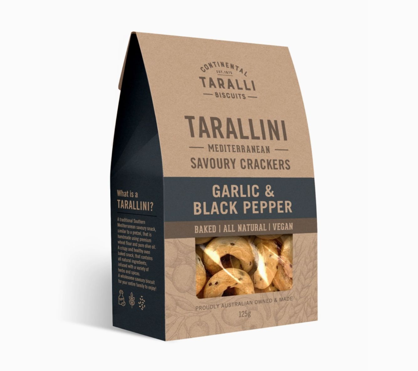 TARALLINI - Garlic &amp; Black Pepper (125g)