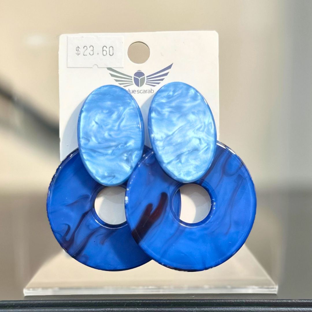 SIA Round Earrings BLUE