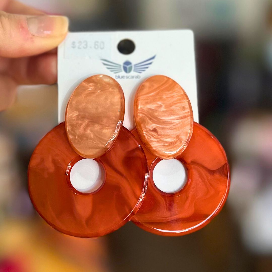 SIA Round Earrings ORANGE