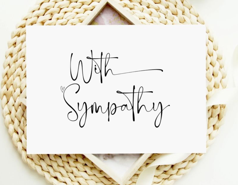 &#39;With Sympathy&#39; Card