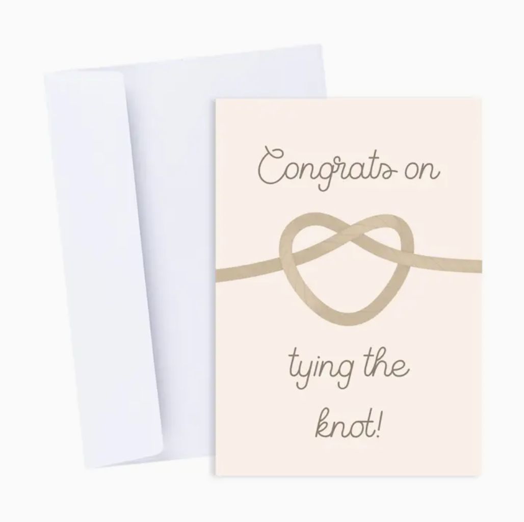 &#39;Congrats on tying the knot&#39; card