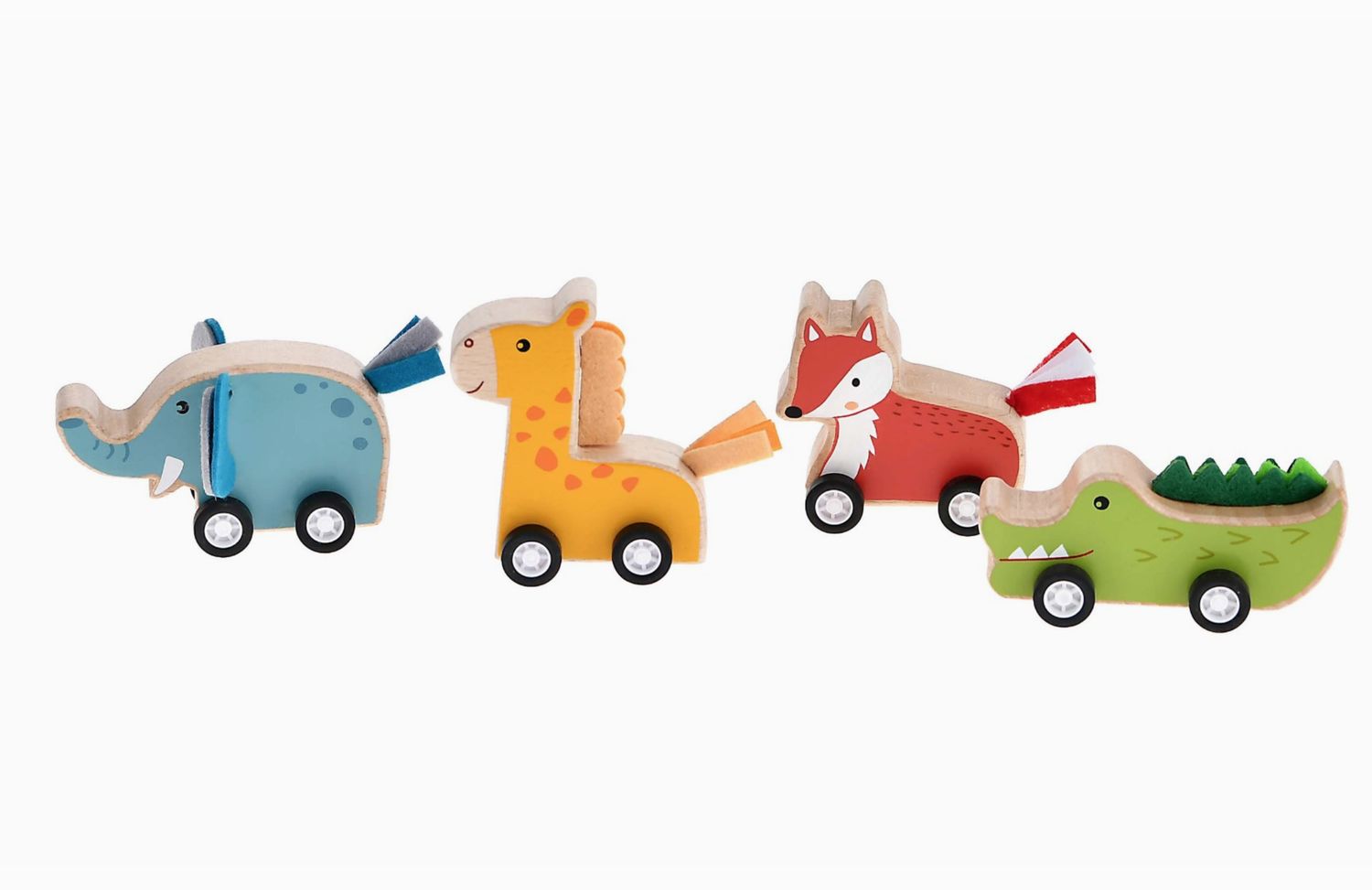 Wooden Pull Back Jungle Animal