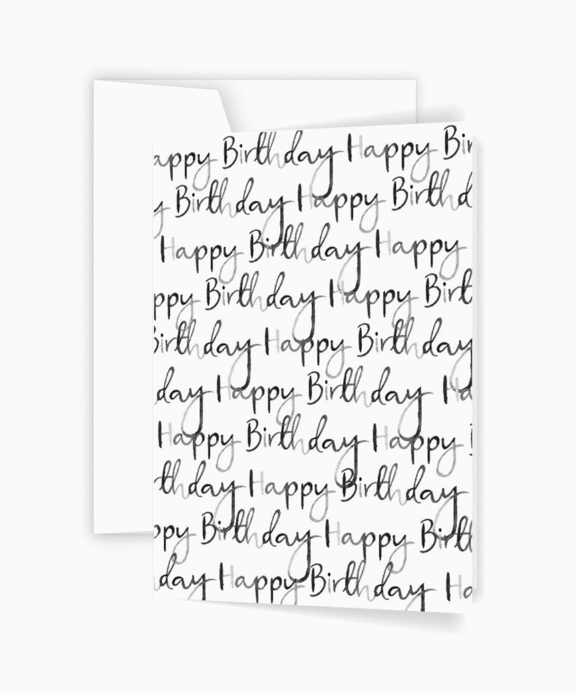 Happy Birthday Script Greeting Card