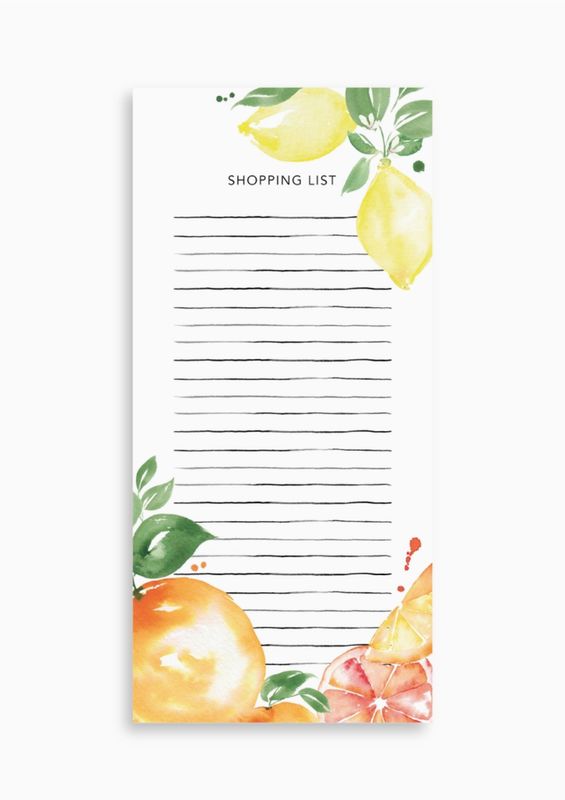 Citrus Shopping List