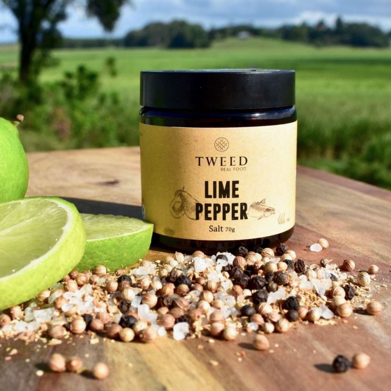 Lime Pepper Grinder Salt
