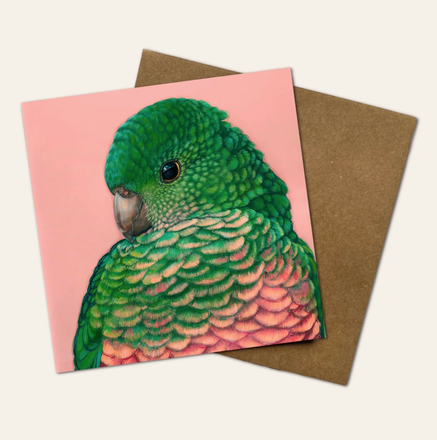 Queenie the King Parrot Greeting Card