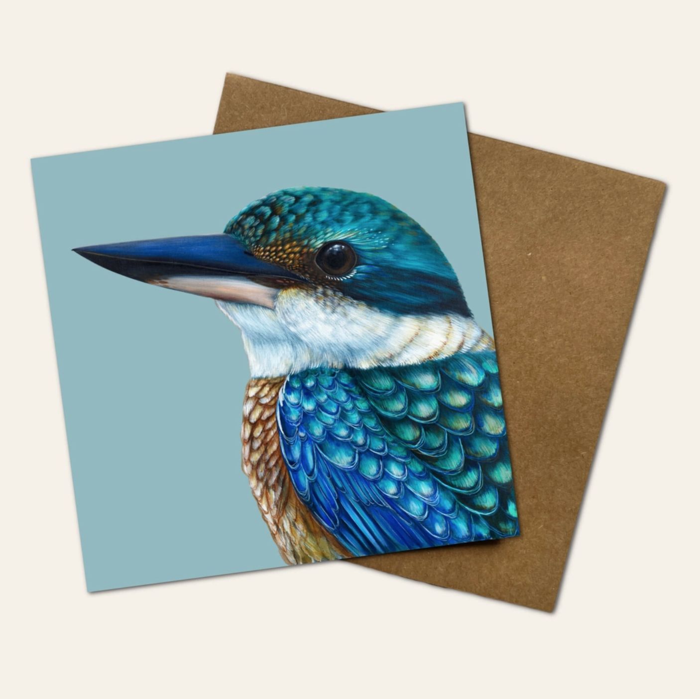 Reef the Sacred Kingfisher Greeting Card