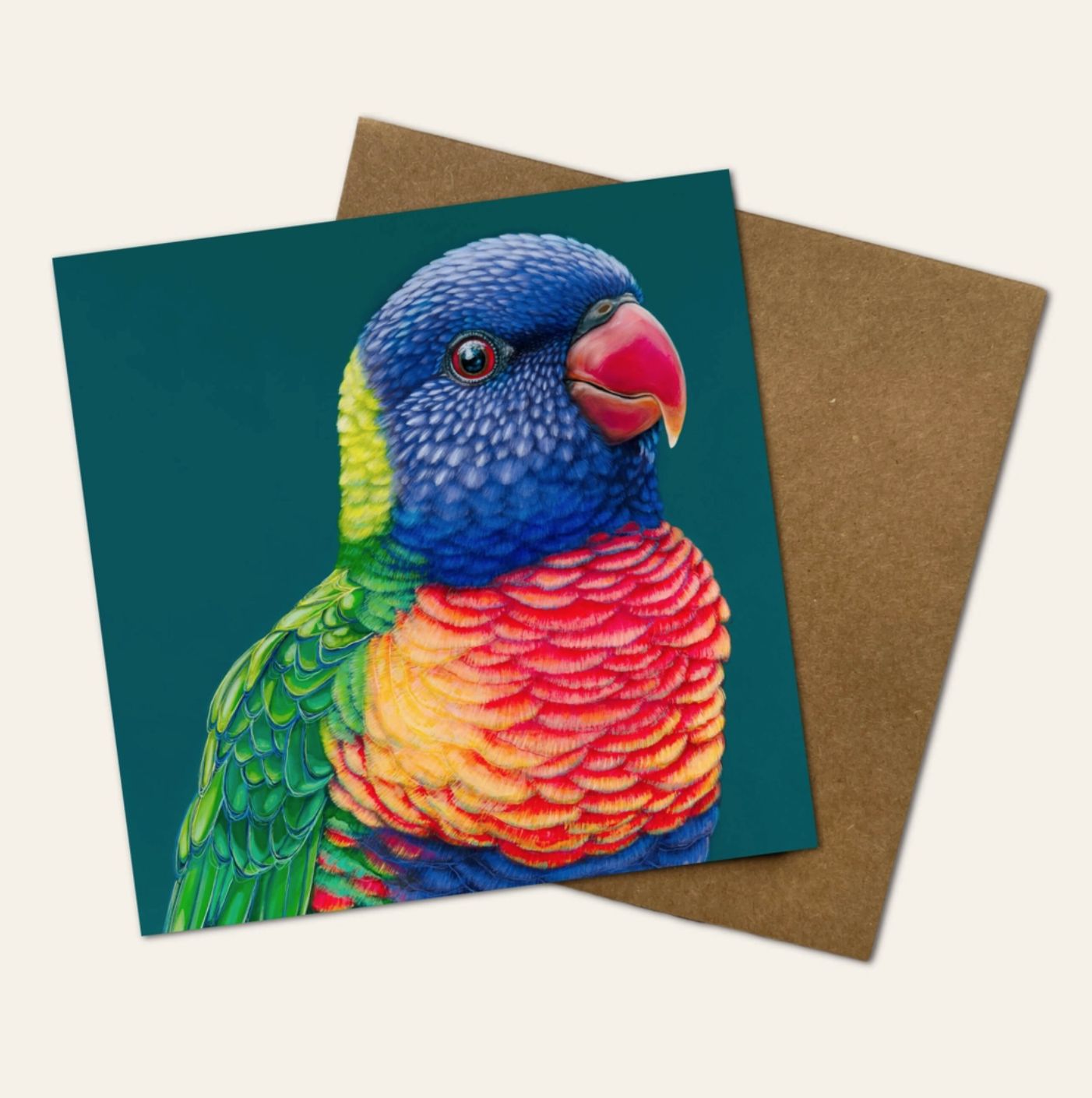 Rupert the Rainbow Lorikeet Greeting Card