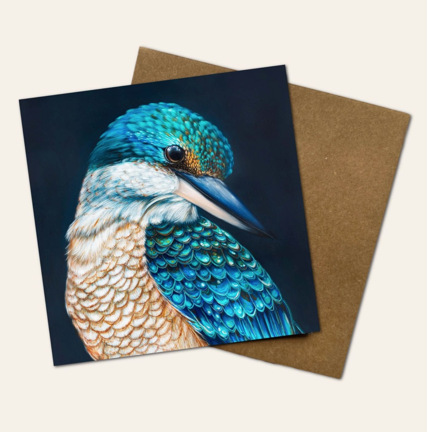 Kingsley the Sacred Kingfisher Greeting Card