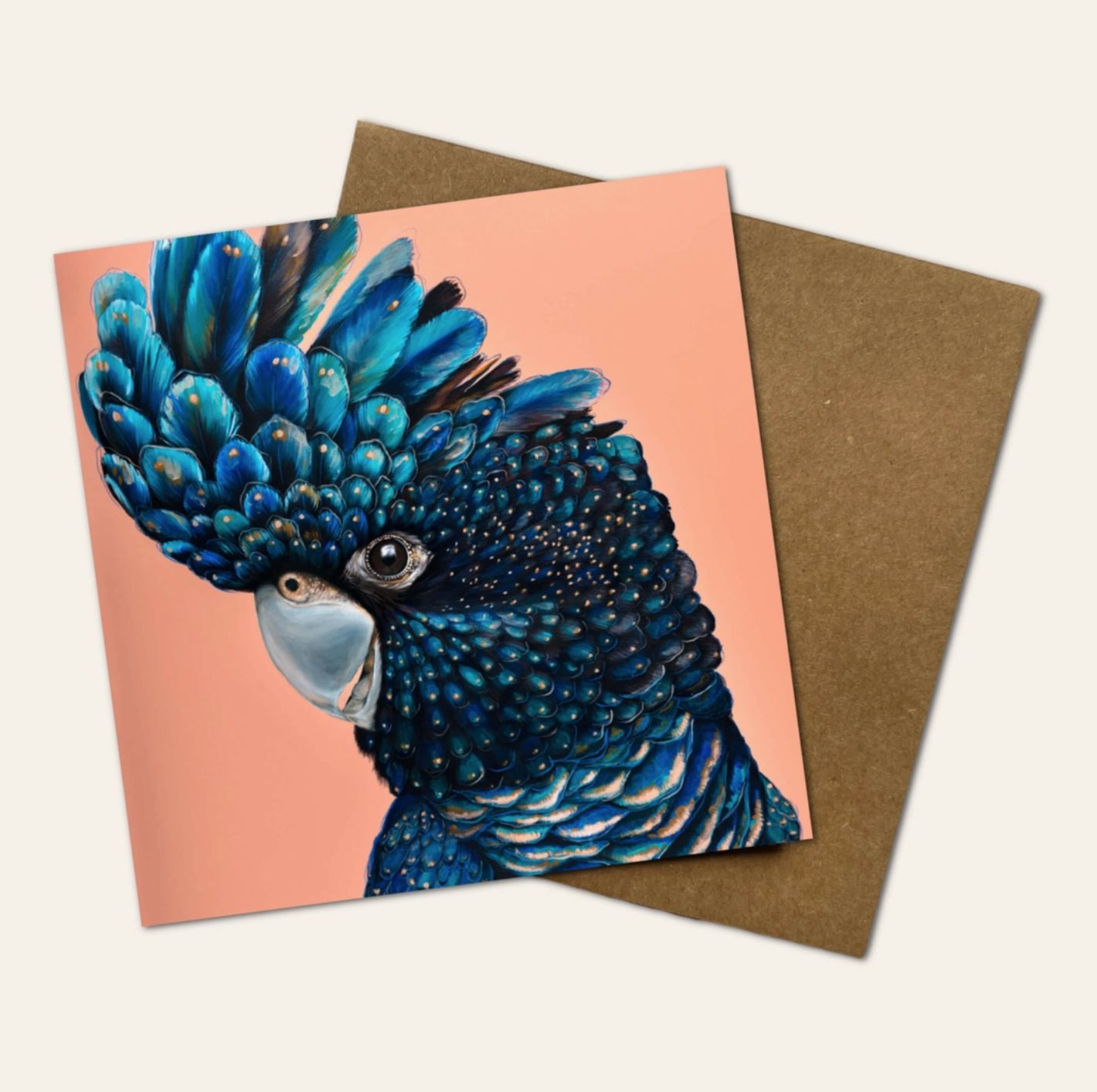 Jarrah the Red Tailed Black Cockatoo Greeting Card