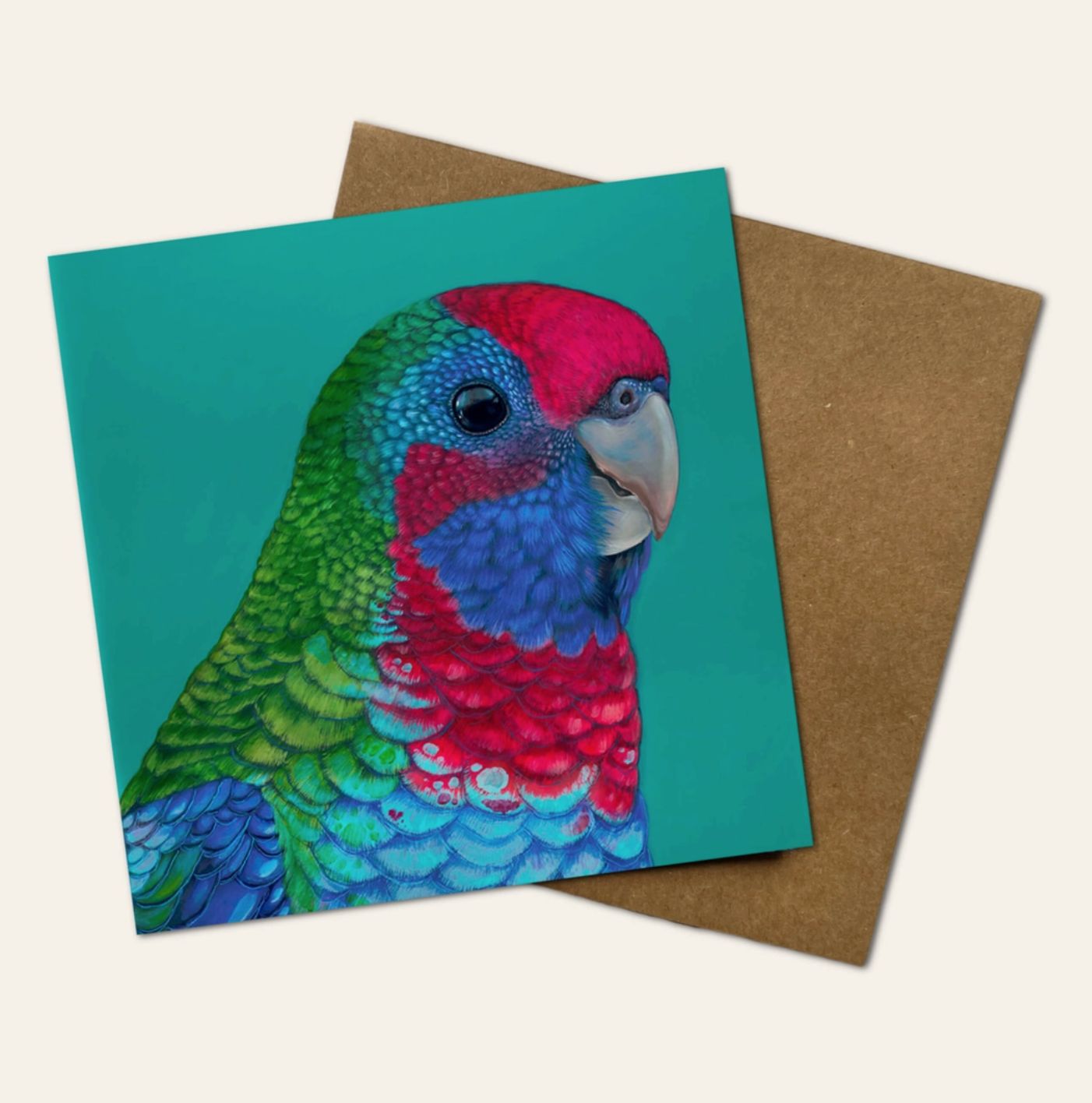 Percy the Crimson Rosella Greeting Card
