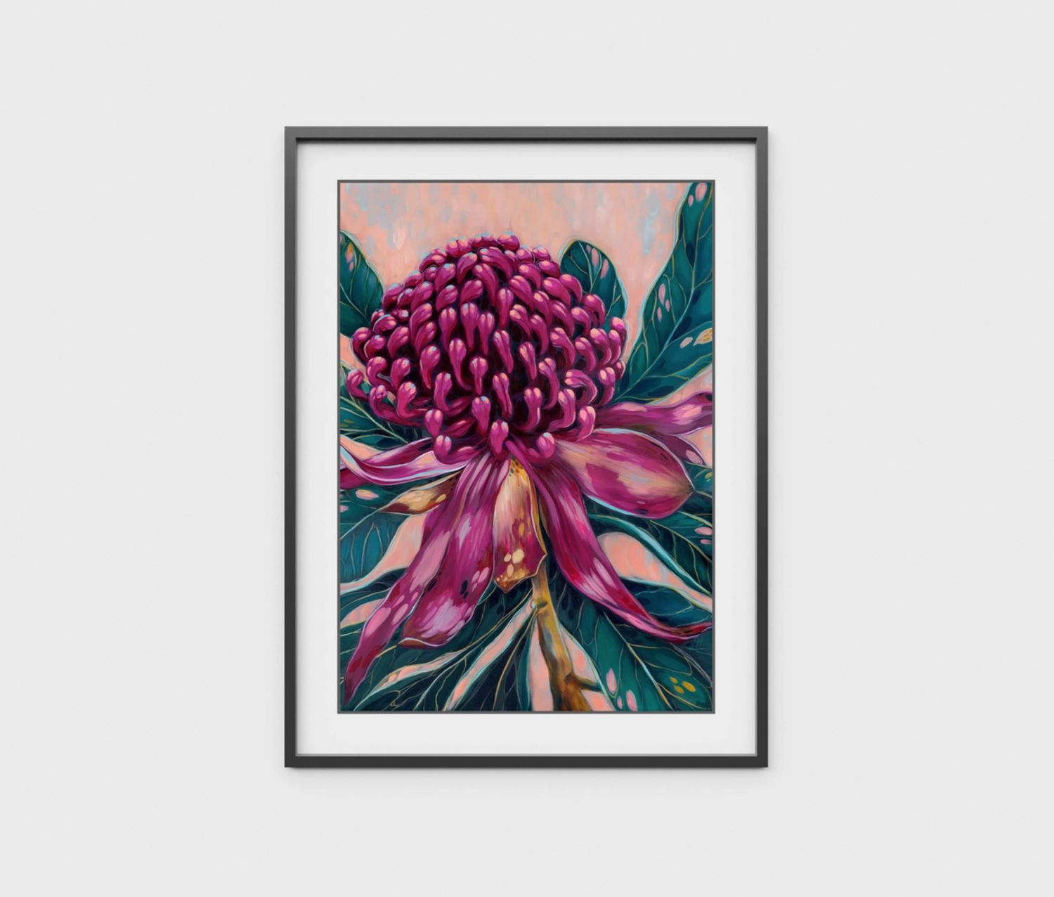Inner Beauty (Waratah) A4 Art Print