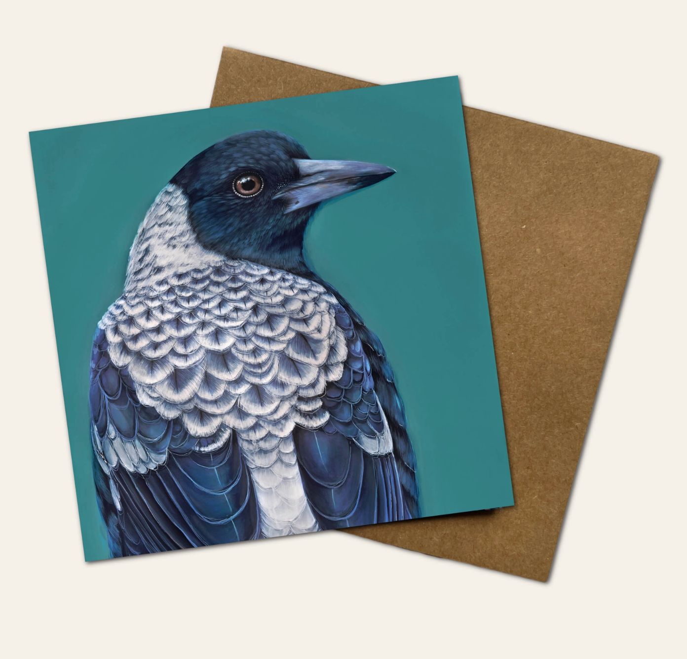 Magdalen the Magpie Greeting Card