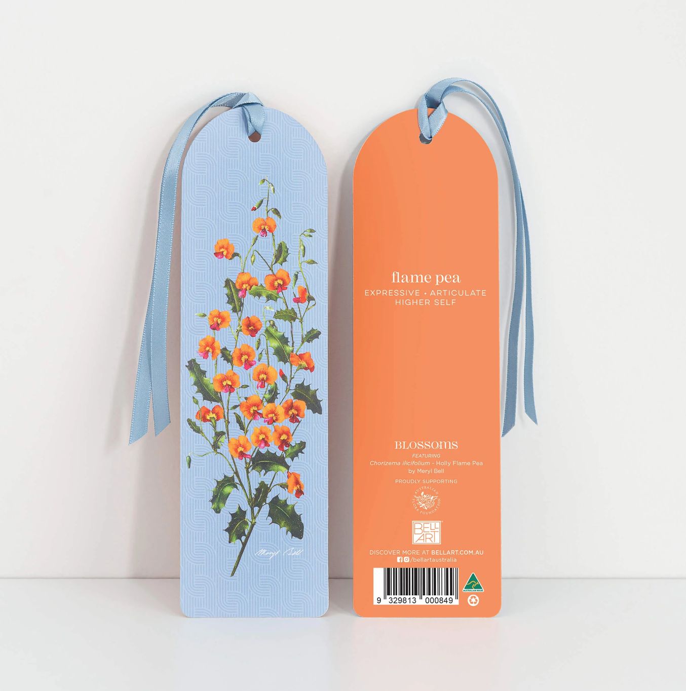 Blossoms Bookmark - Flame Pea