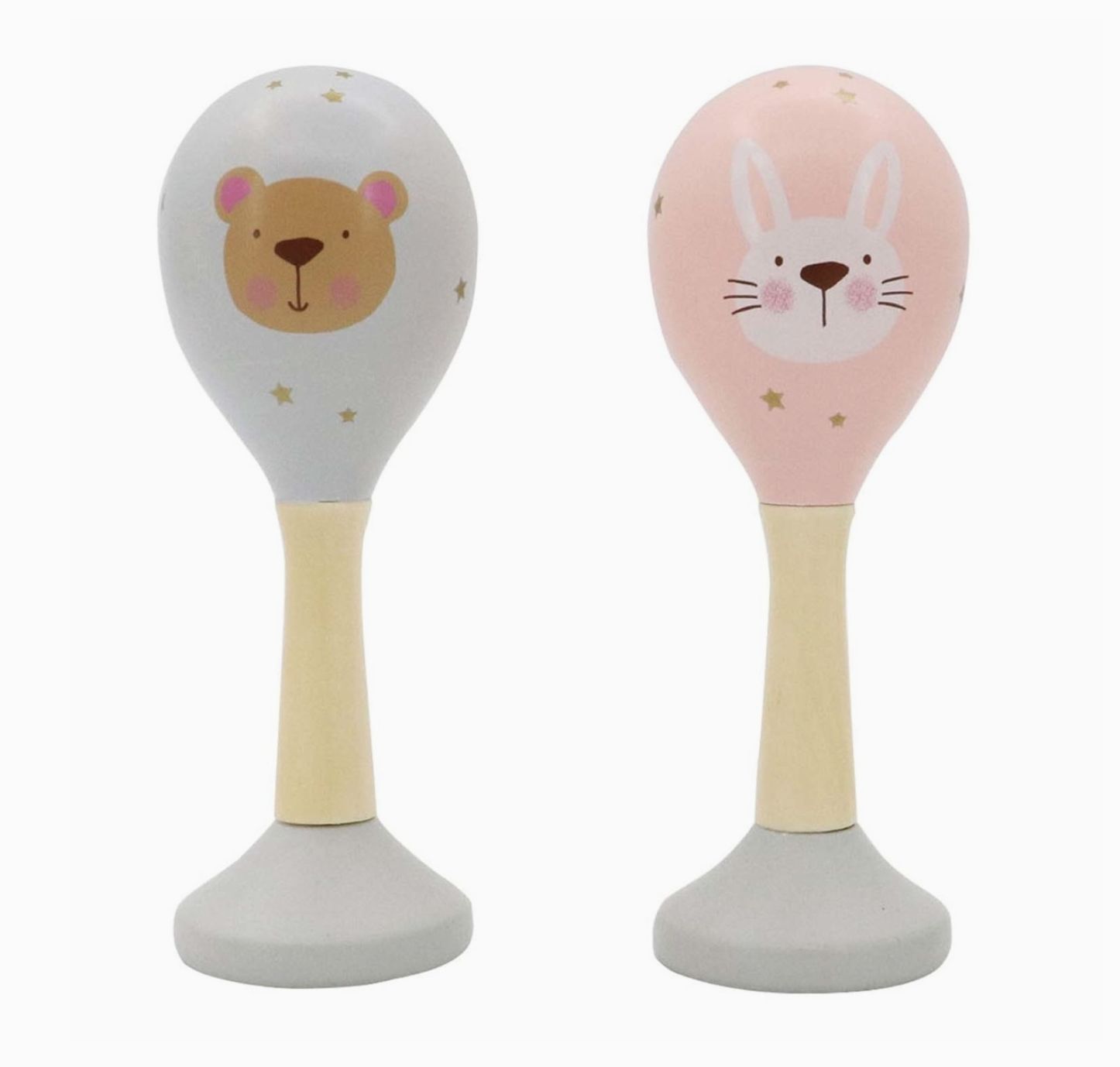 Wooden Bear / Rabbit Baby Maracus