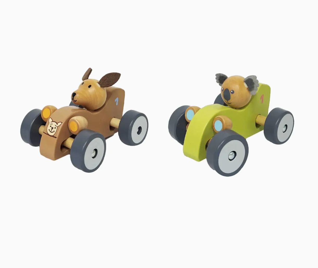 Wooden Aussie Animal Racing Car