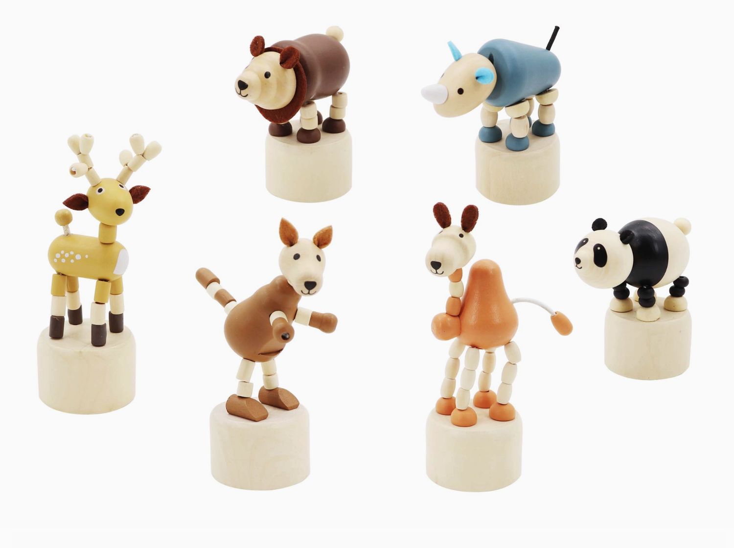 Wooden Press Toy-Animals Around the World