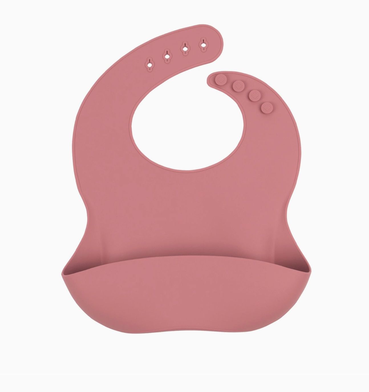 Silicone Baby Weaning Bib - Dusty Rose