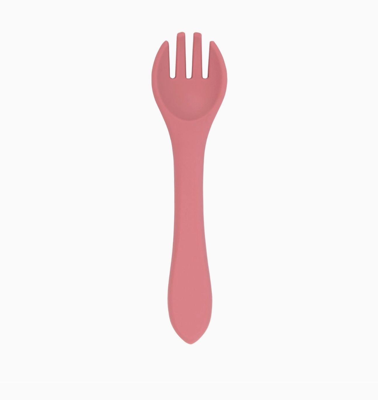 Silicone Baby Weaning Fork - Dusty Rose