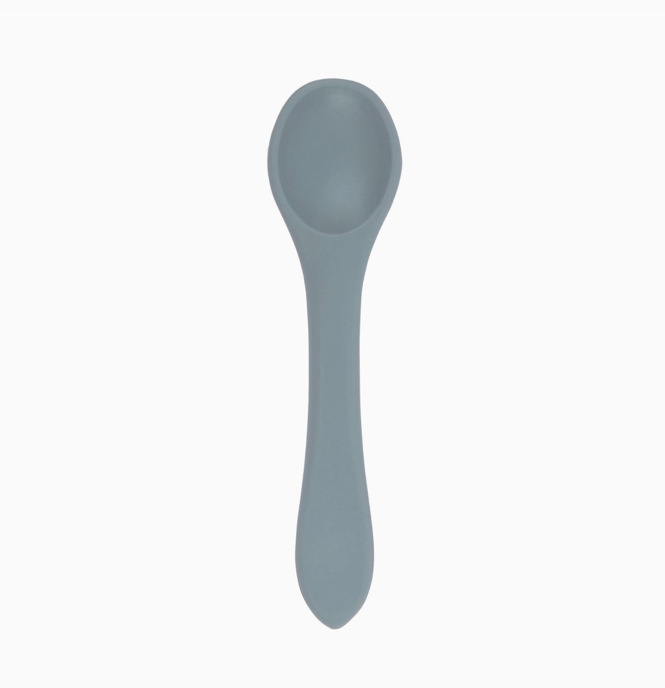 Silicone Baby Weaning Spoon - Grey/Blue