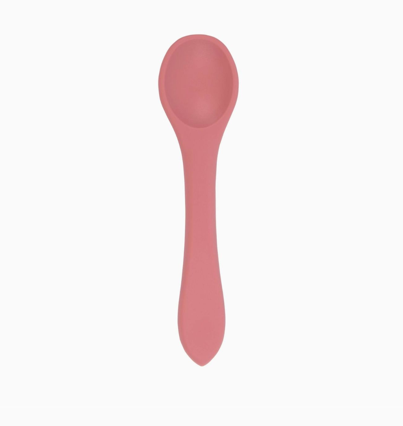 Silicone Baby Weaning Spoon - Dusty Rose