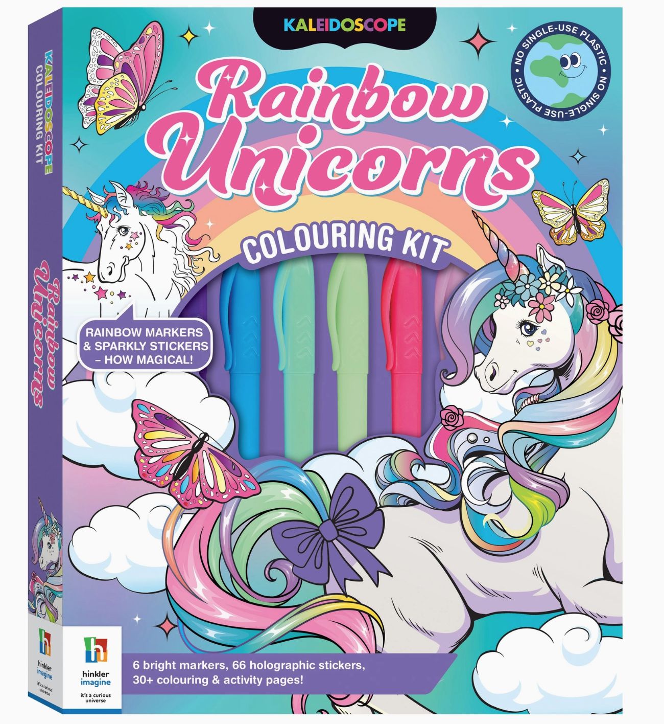 Rainbow Unicorns Colouring Kit