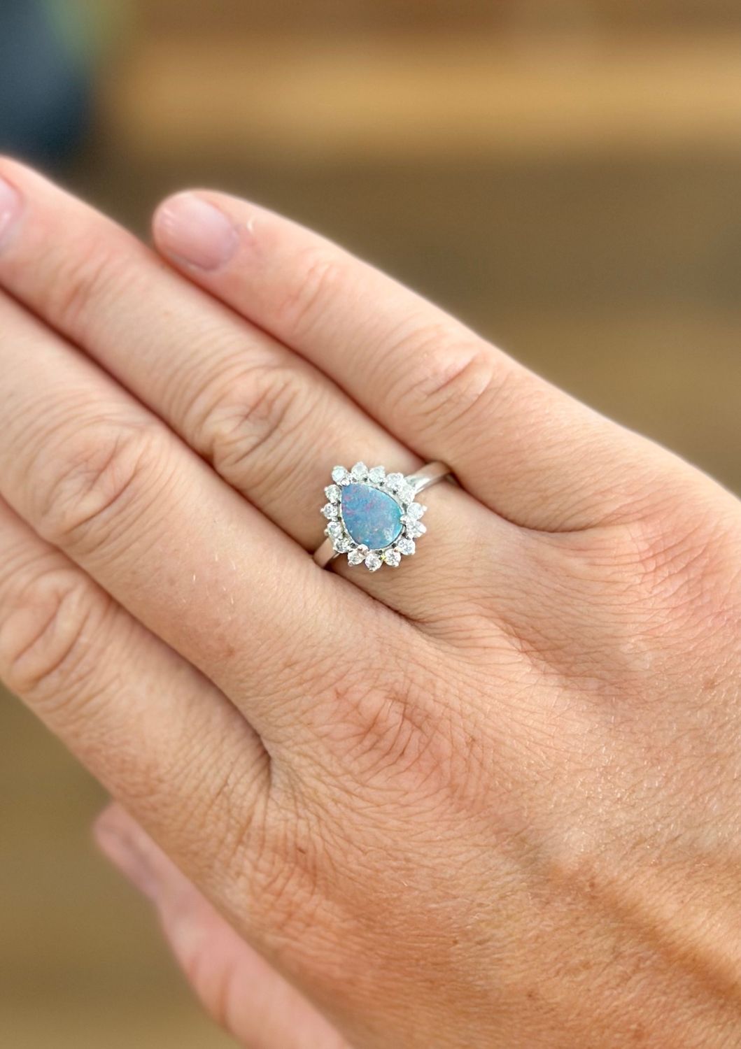 Opal &amp; Cubic Zirconia Ring (OCZR1)