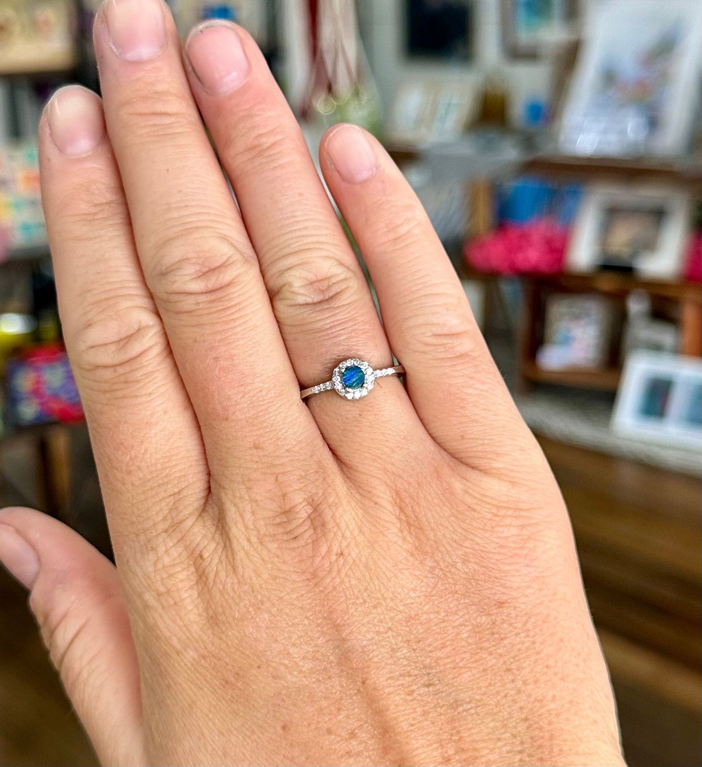 Opal &amp; Cubic Zirconia Ring (OCZR6)