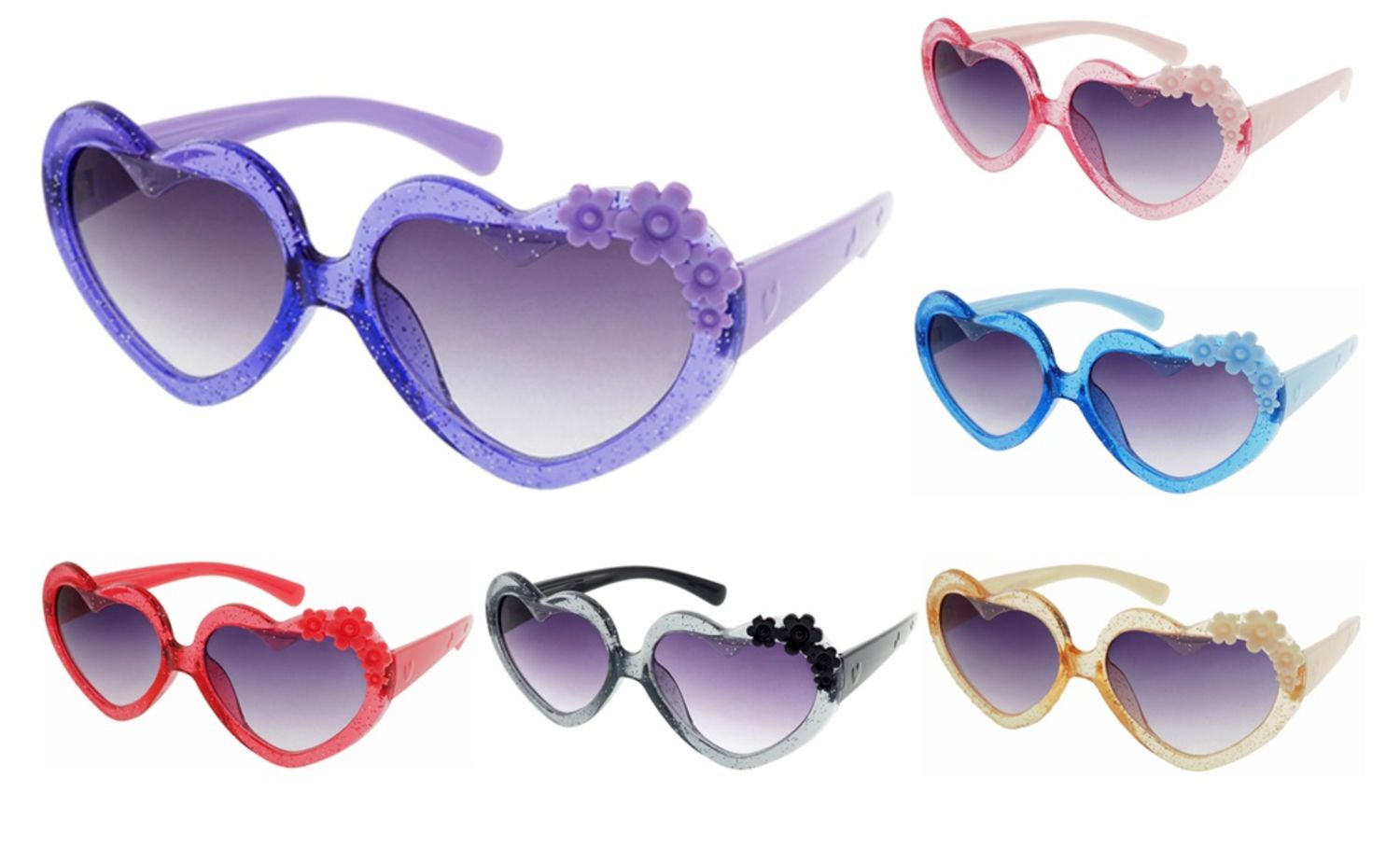 Kids Glitter Heart - Sunglasses