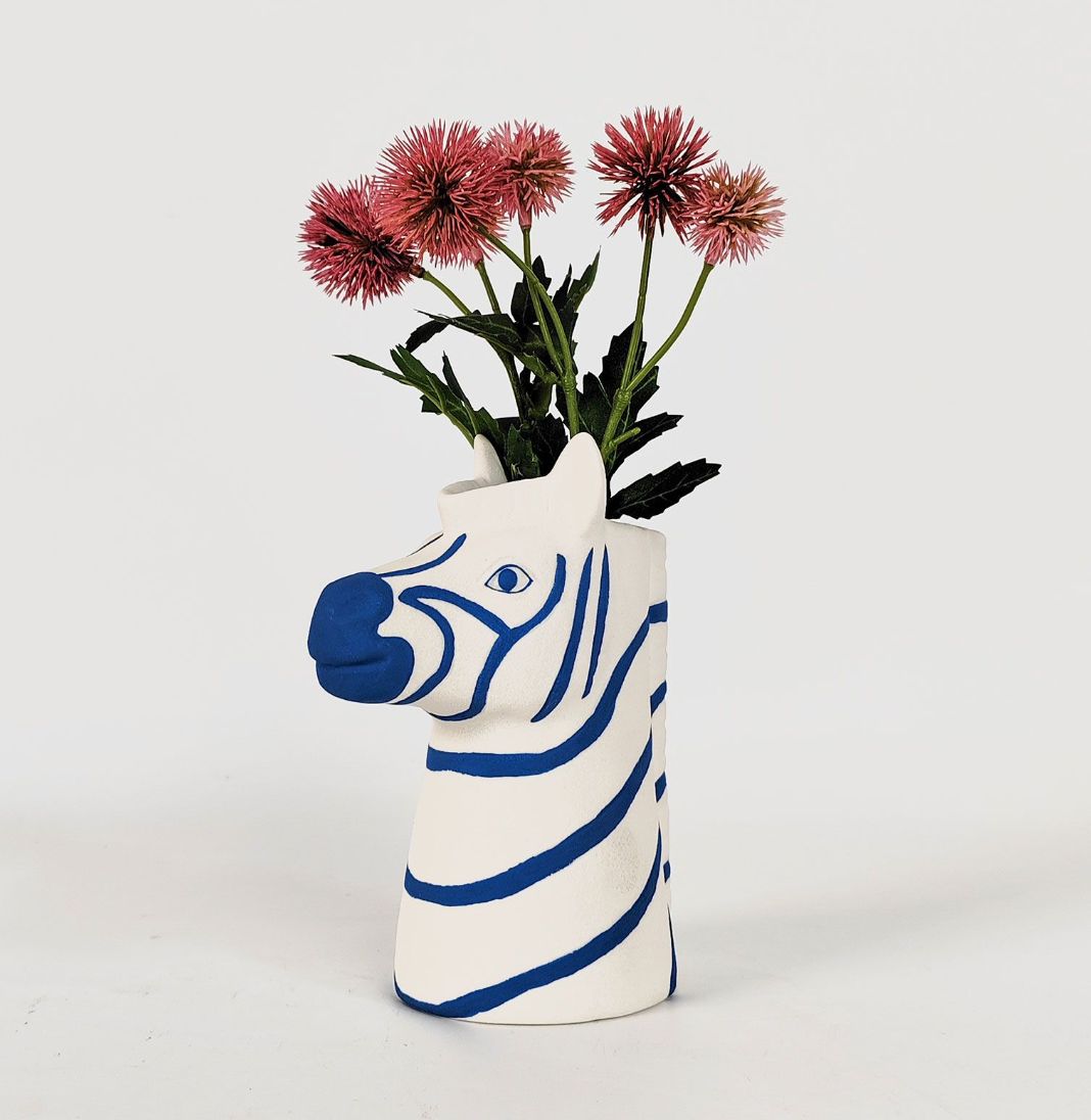 Santorini Zebra Vase
