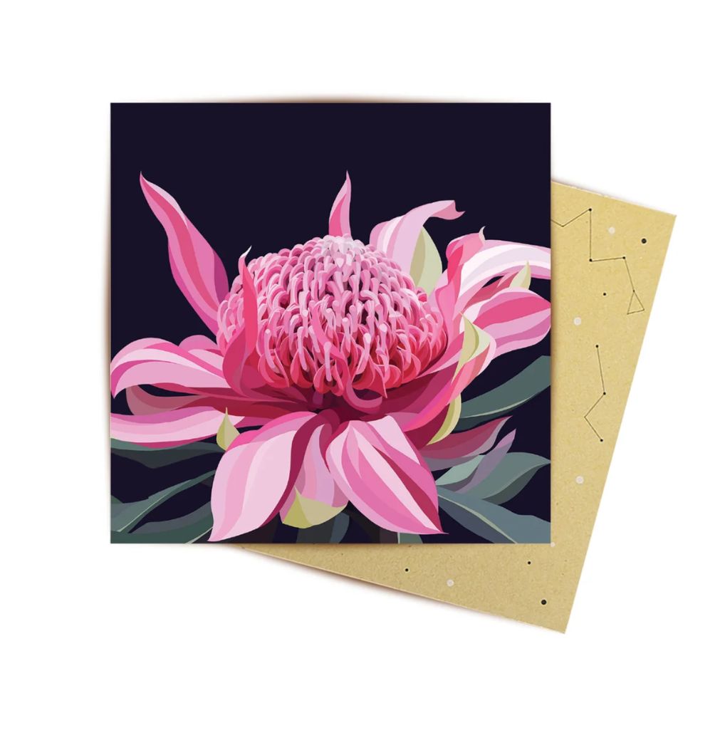 Waratah Bloom Mini Card